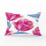 - Rh-Dik-2262-Gorsel1 - Realhomes Sulu Boya Lale Temalı Dekoratif Kırlent Dikdörtgen Yastık Kılıfı Realhomes