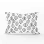 Özel Tasarım Yaprak Desenli Dijital Baskılı Dikdörtgen Kırlent Kılıfı Realhomes