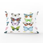 Renkli Kelebek Resimli Dijital Baskılı Modern Dikdörtgen Yastık Kılıfı Realhomes