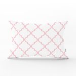 Pembe Renkli Ogea Desenli Dijital Baskılı Modern Dikdörtgen Yastık Kılıfı Realhomes