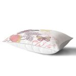 Özel Tasarım Renkli Kelebek Desenli Dijital Baskılı Dikdörtgen Yastık Kılıfı Realhomes