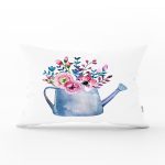 - Rh-Dik-2288-Gorsel1 - Realhomes Sulu Boyalı Çiçek Desenli Dijital Baskılı Dekoratif Dikdörtgen Kırlent Kılıfı Realhomes