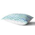 Sulu Boyalı Zigzag Desenli Dijital Baskılı Dikdörtgen Kırlent Kılıfı Realhomes