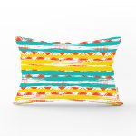 - Rh-Dik-2338-Gorsel1 - Realhomes Renkli Geometrik Desenler Temalı Dekoratif Dikdörtgen Yastık Kırlent Kılıfı Realhomes