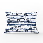 - Rh-Dik-2346-Gorsel1 - Realhomes Mavi Palmiye Desenli Dekoratif Dikdörtgen Yastık Kırlent Kılıfı Realhomes