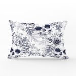 Kurukafa ve Çiçekler Motifli Dekoratif Dikdörtgen Yastık Kırlent Kılıfı Realhomes