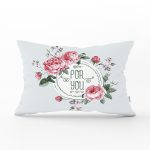 - Rh-Dik-2356-Gorsel1 - Realhomes For You Çiçekli Dijital Baskı Dekoratif Dikdörtgen Yastık Kırlent Kılıfı Realhomes