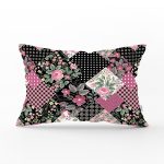 Desenli Kareler Temalı Dijital Baskılı Dekoratif Dikdörtgen Yastık Kırlent Kılıfı Realhomes