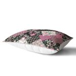 Desenli Kareler Temalı Dijital Baskılı Dekoratif Dikdörtgen Yastık Kırlent Kılıfı Realhomes