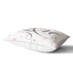 Love Yazılı Kalp Puanlı Motifli Dekoratif Dikdörtgen Yastık Kırlent Kılıfı Realhomes