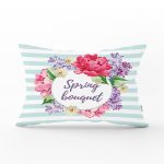 - Rh-Dik-2387-Gorsel1 - Realhomes Spring Bouquet Temalı Modern Dijital Baskılı Dikdörtgen Yastık Kılıfı Realhomes