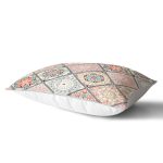 Geometrik Şekilli Hint Desenli Baskılı Dijital Baskılı Dikdörtgen Yastık Kırlent Kılıfı Realhomes