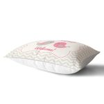 Gri Zigzag Temalı Kuş Motifli Dekoratif Dikdörtgen Yastık Kırlent Kılıfı Realhomes