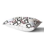 Siyah Turkuaz Labirent Çizimli Modern Dijital Baskılı Dikdörtgen Yastık Kılıfı Realhomes