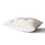 Açık Gri Zigzag Temalı Kuş Motifli Dekoratif Dikdörtgen Yastık Kırlent Kılıfı Realhomes