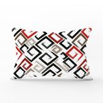 Labirent Çizimli Modern Dijital Baskılı Dikdörtgen Yastık Kılıfı Realhomes