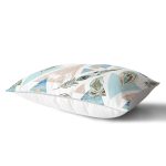 Kuş Tüyü Motifli Geometrik Şekiller Baskılı Dikdörtgen Yastık Kırlent Kılıfı Realhomes