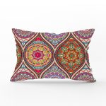 - Rh-Dik-2403-Gorsel1 - Realhomes Sarmal Daire Desenli Çini Motifli Dijital Baskılı Dikdörtgen Yastık Kırlent Kılıfı Realhomes