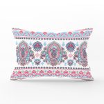 - Rh-Dik-2407-Gorsel1 - Realhomes Kırmızı Mavi Çini Motifli Modern Dijital Baskılı Dikdörtgen Yastık Kılıfı Realhomes