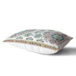 Mint Yeşili Çini Motifli Dekoratif Dikdörtgen Yastık Kırlent Kılıfı Realhomes