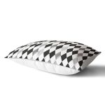 Siyah Beyaz Gri Elmas Şekilli Dikdörtgen Yastık Kırlent Kılıfı Realhomes