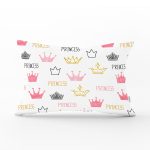 Prenses Taç Motifli Modern Dijital Baskılı Dikdörtgen Yastık Kılıfı Realhomes