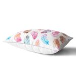 - Rh-Dik-2431-Gorsel2 - Realhomes Renkli Kuş Tüyleri Çizimli Dijital Baskılı Dikdörtgen Yastık Kırlent Kılıfı Realhomes