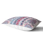 Kırmızı Mavi Çini Desenli Modern Dijital Baskılı Dikdörtgen Kırlent Kılıfı Realhomes