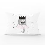 Je Noudrais Etre Une Princesse Baskılı Dekoratif Dikdörtgen Yastık Kırlent Kılıfı Realhomes