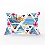 Siyah Puanlı Ogea Desenli Dekoratif Dikdörtgen Yastık Kırlent Kılıfı Realhomes