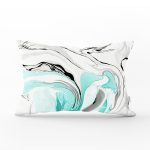 Ebru Sanatı Baskılı Dekoratif Dikdörtgen Yastık Kırlent Kılıfı Realhomes