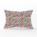 Zigzag Zebra Desenli Ogea Desenli Dekoratif Dikdörtgen Yastık Kılıfı Realhomes
