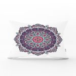 Daire Çini Desenli Dijital Baskılı Dikdörtgen Yastık Kırlent Kılıfı Realhomes