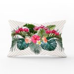 Simetrik Kareler Temalı Ogea Desenli Dijital Baskılı Dikdörtgen Kırlent Kılıfı Realhomes