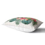 Simetrik Kareler Temalı Ogea Desenli Dijital Baskılı Dikdörtgen Kırlent Kılıfı Realhomes