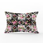 Kavaniçe Kare Desenli Dekoratif Dikdörtgen Yastık Kırlent Kılıfı Realhomes