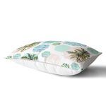 Geometrik Palmiye Desenli Dijital Baskılı Dikdörtgen Yastık Kırlent Kılıfı Realhomes