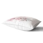 Ogea Çiçek Temalı Yaprak Çizimi Dikdörtgen Kırlent Kılıfı Realhomes