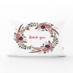 Thank You Baskılı Dijital Baskılı Dikdörtgen Yastık Kırlent Kılıfı Realhomes