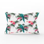 - Rh-Dik-2463-Gorsel1 - Realhomes Mavi Papağan Dijital Baskılı Dikdörtgen Yastık Kırlent Kılıfı Realhomes