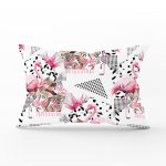 - Rh-Dik-2468-Gorsel1 - Realhomes Bal Peteği Temalı Flamingo Motifli Dikdörtgen Kırlent Kılıfı Realhomes