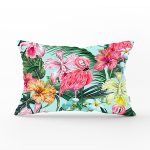 - Rh-Dik-2493-Gorsel1 - Realhomes  Yalnız Flamingo Motifli Dijital Baskılı Dikdörtgen Yastık Kırlent Kılıfı Realhomes