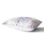Mavi-Mor Renk İşleyen Çarklar Motifli Dekoratif Dikdörtgen Yastık Kırlent Kılıfı Realhomes
