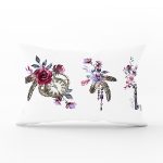 - Rh-Dik-2503-Gorsel1 - Realhomes Cep Saati Çizimli Anahtar Motifli Dijital Baskılı Dikdörtgen Yastık Kırlent Kılıfı Realhomes