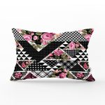 - Rh-Dik-2504-Gorsel1 - Realhomes Karma Çiçek Geometrik Desenler Modern Dikdörtgen Yastık Kırlent Kılıfı Realhomes