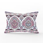 - Rh-Dik-2506-Gorsel1 - Realhomes Lila Renk Çini Baskılı Dekoratif Dikdörtgen Yastık Kırlent Kılıfı Realhomes