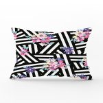 - Rh-Dik-2511-Gorsel1 - Realhomes Renkli Zambak Desenli Modern Dijital Baskılı Dikdörtgen Yastık Kılıfı Realhomes