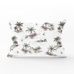 - Rh-Dik-2519-Gorsel1 - Realhomes Beyaz Temalı Palmiye Adası Dijital Baskılı Dikdörtgen Yastık Kırlent Kılıfı Realhomes
