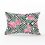 - Rh-Dik-2524-Gorsel1 - Realhomes Karışık Desenli Gül Baskılı Dekoratif Dikdörtgen Kırlent Kılıfı Realhomes