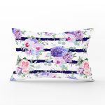 - Rh-Dik-2528-Gorsel1 - Realhomes Sümbül Desenli Yatay Çizgili Dekoratif Dikdörtgen Kırlent Kılıfı Realhomes